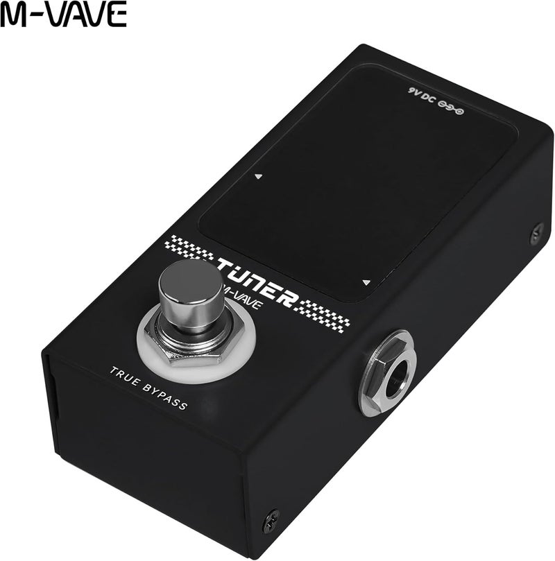 IOppWin High-Precision Chromatic Guitar Tuner Pedal - Compact Metal True Bypass Stompbox with LED Display for Bass, 12-String Guitar & Instruments, 12Hz-4186Hz Range (Black) - Image 5